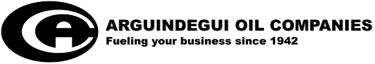 Arguindegui Oil Companies logo with the tagline "Fueling your business since 1942" next to a bold "E" symbol.
