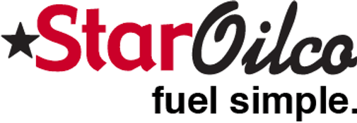 StarOilco logo with the tagline "fuel simple." in black and red text.