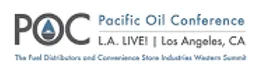 Pacific Oil Conference logo with event details: L.A. LIVE, Los Angeles, CA, for fuel and convenience industries.