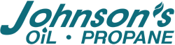 Johnson's Oil Propane logo with teal text on a transparent background.